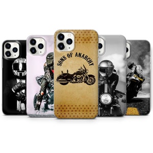 Motorradfahrer Handyhülle Coole Bikerhülle für iPhone 15 14 13 12 Pro 11 XR 8 7, Samsung S23 S22 A73 A53 A13 A14 S21 Fe S20, Pixel 8 7 6A