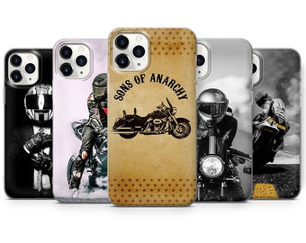 Motorcycle Rider Phone Case Cool Bikers Cover for iPhone 15 14 13 12 Pro 11 XR 8 7, Samsung S23 S22 A73 A53 A13 A14 S21 Fe S20, Pixel 8 7 6A