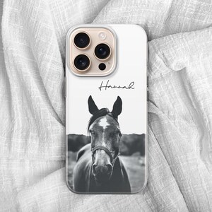 Funda personalizada para teléfono para amantes de los caballos, funda con nombre personalizado para iPhone, Samsung, Pixel imagen 10