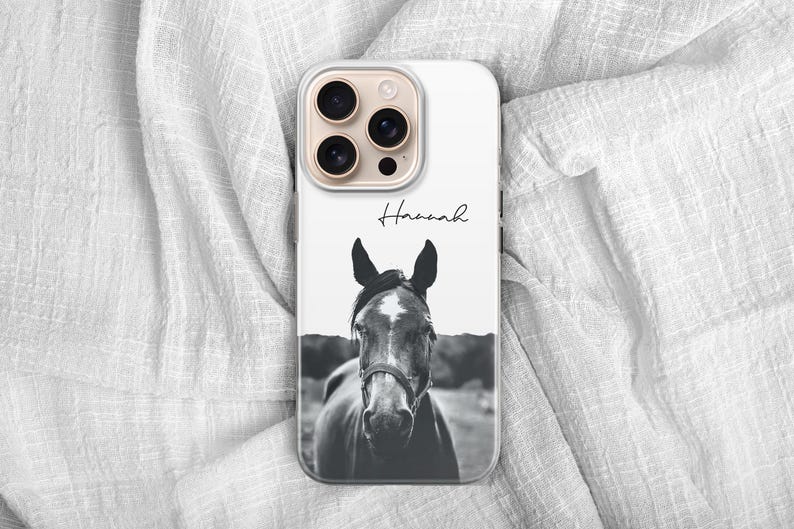 Funda personalizada para teléfono para amantes de los caballos, funda con nombre personalizado para iPhone, Samsung, Pixel imagen 10