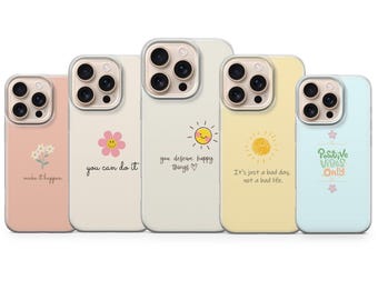Optimistic Phone Case Motivational Inspiring Cover for iPhone 17 pro max 16e 15 14 13 12 11 XR 8, Samsung S25 S24 FE A56 A17 A16 S23, Pixel