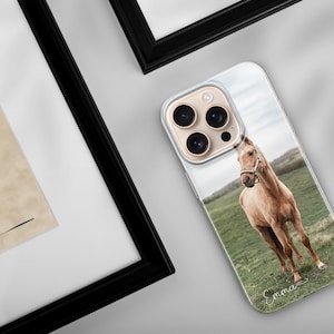 Funda personalizada para teléfono para amantes de los caballos, funda con nombre personalizado para iPhone, Samsung, Pixel imagen 11