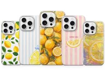 Lemon Phone Case Summer Aesthetic Cover for iPhone 17 pro max 16e 15  14 13 12 11 XR 8, Samsung S26 S25 S24Fe S23 A57 A37 A16, Pixel 10