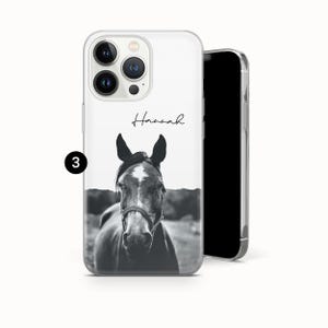 Funda personalizada para teléfono para amantes de los caballos, funda con nombre personalizado para iPhone, Samsung, Pixel 3