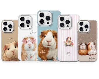 Guinea Pig Phone Case Personalized Pet Cover for iPhone 17 pro max 16 15 14 13 12 Pro 11 XR 8, Samsung S26 S25Fe S24 S23 A17 A57, Pixel 10