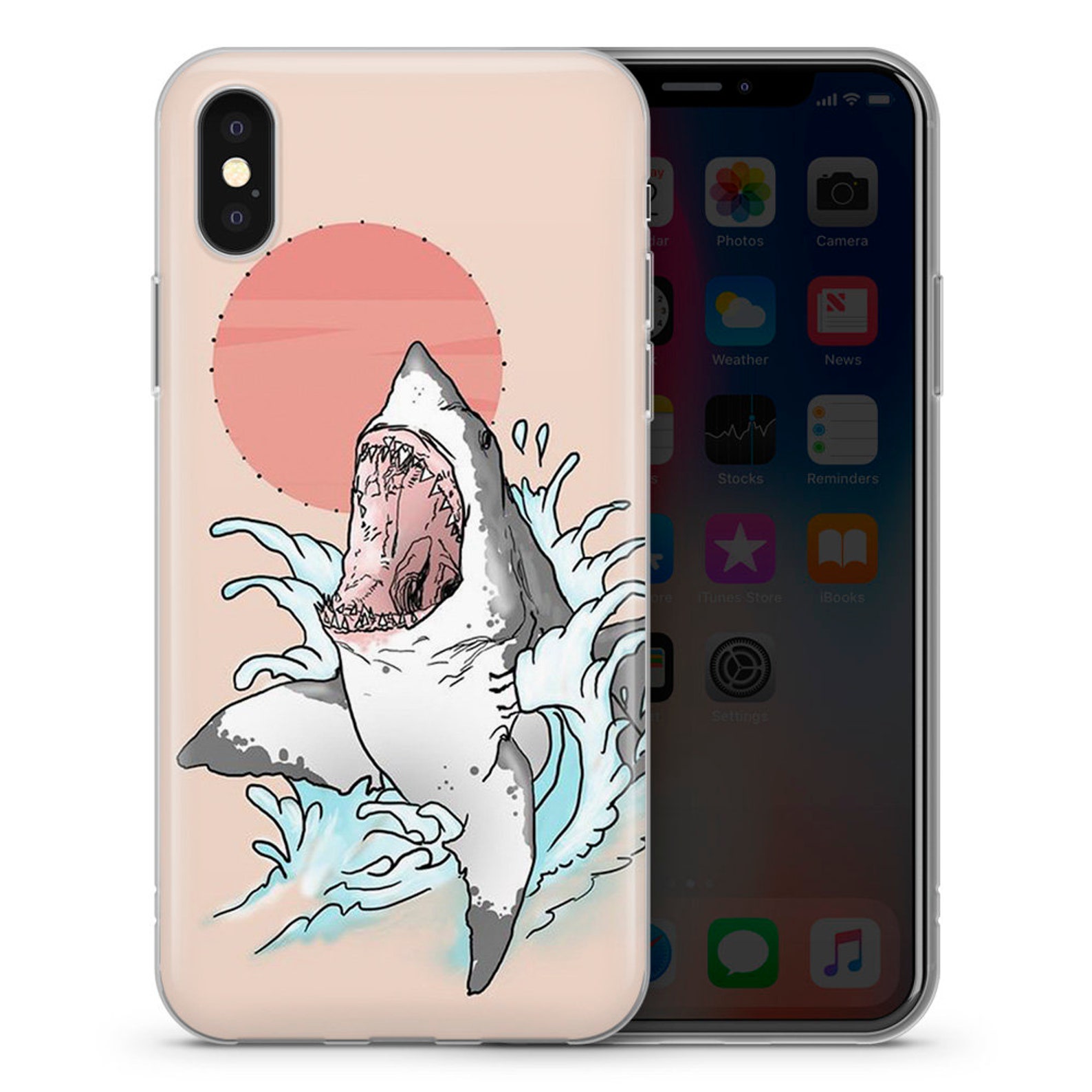 Shark phone case for iPhone 11 12 7 8 X Xs XR SE 7 Etsy