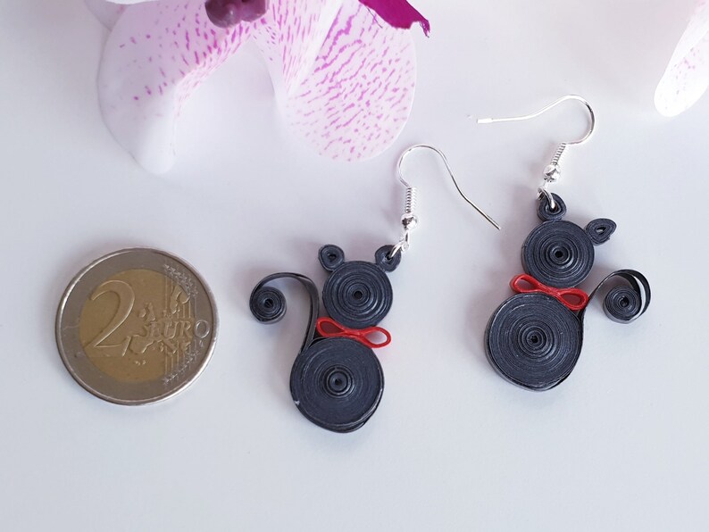 Kitty Cat Quilling handmade earrings