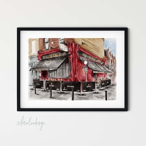 Grogans Pub Dublino Pub irlandese, arte irlandese, stampa irlandese, stampa Dublino, Irlanda, pittura ad acquerello Dublino / A5, A4 e A3 disponibili
