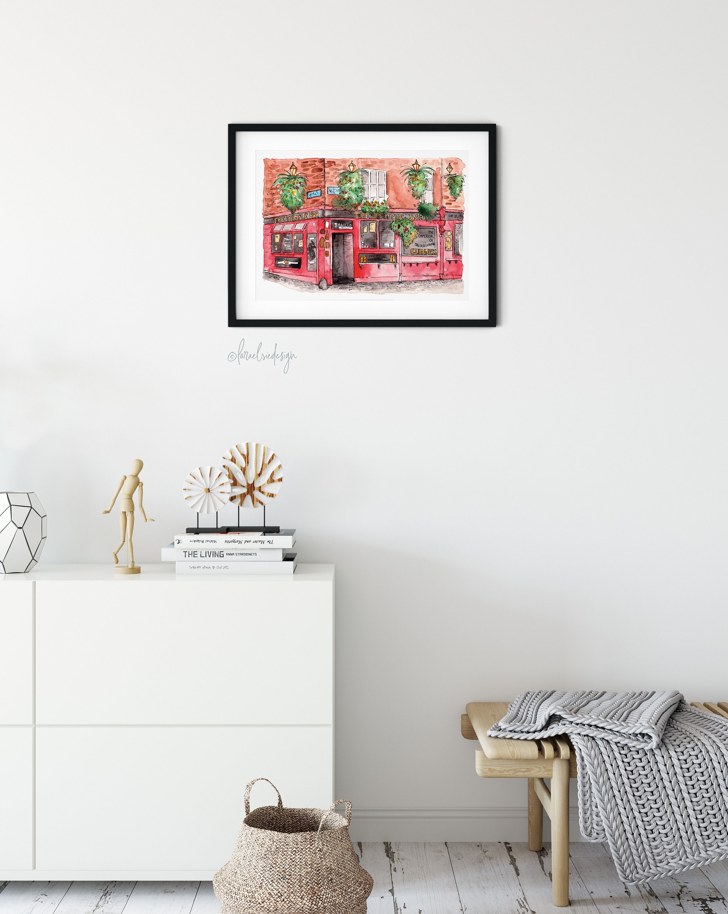 The Temple Bar Pub Dublin Giclee Art Print, Dublin Painting, Dublin print, pintura irlandesa