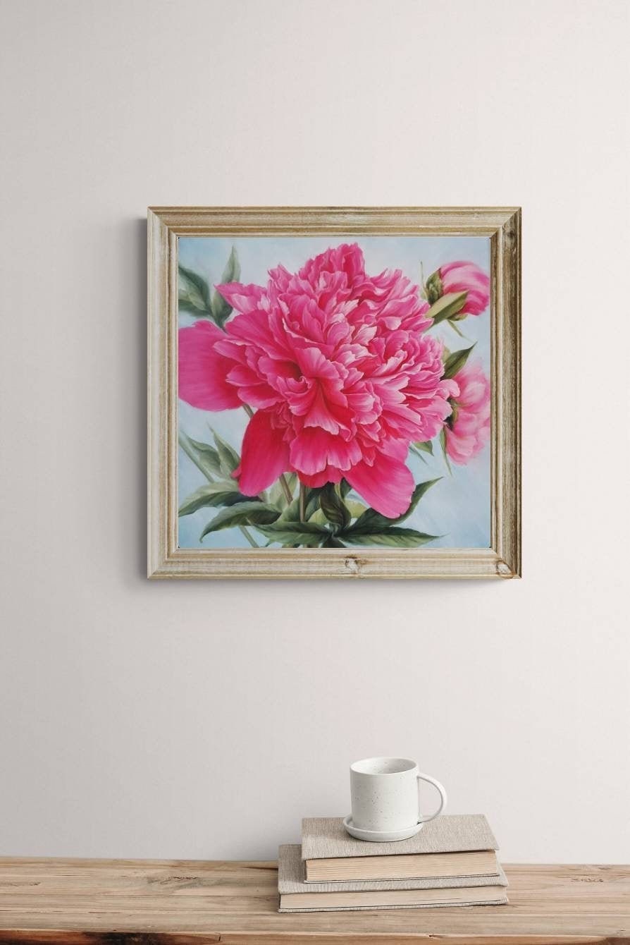 Peony Oil Painting Original On Canvas Realistic Flowers Oil Painting Peony Oil Painting Original On Canvas Realistic Flowers Oil Painting