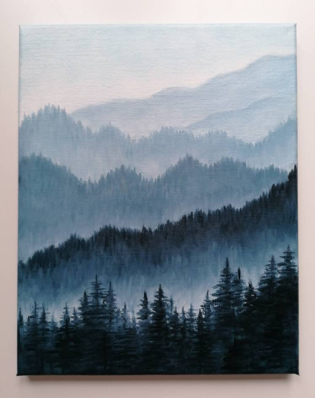 Blue Ridge mountains painting Landscape painting Original oil on