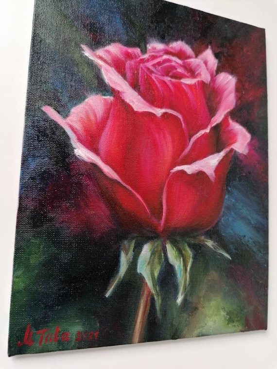 絵画 Red Rose RED ROSES Painting by Natalia Karapunarly | Saatchi Art