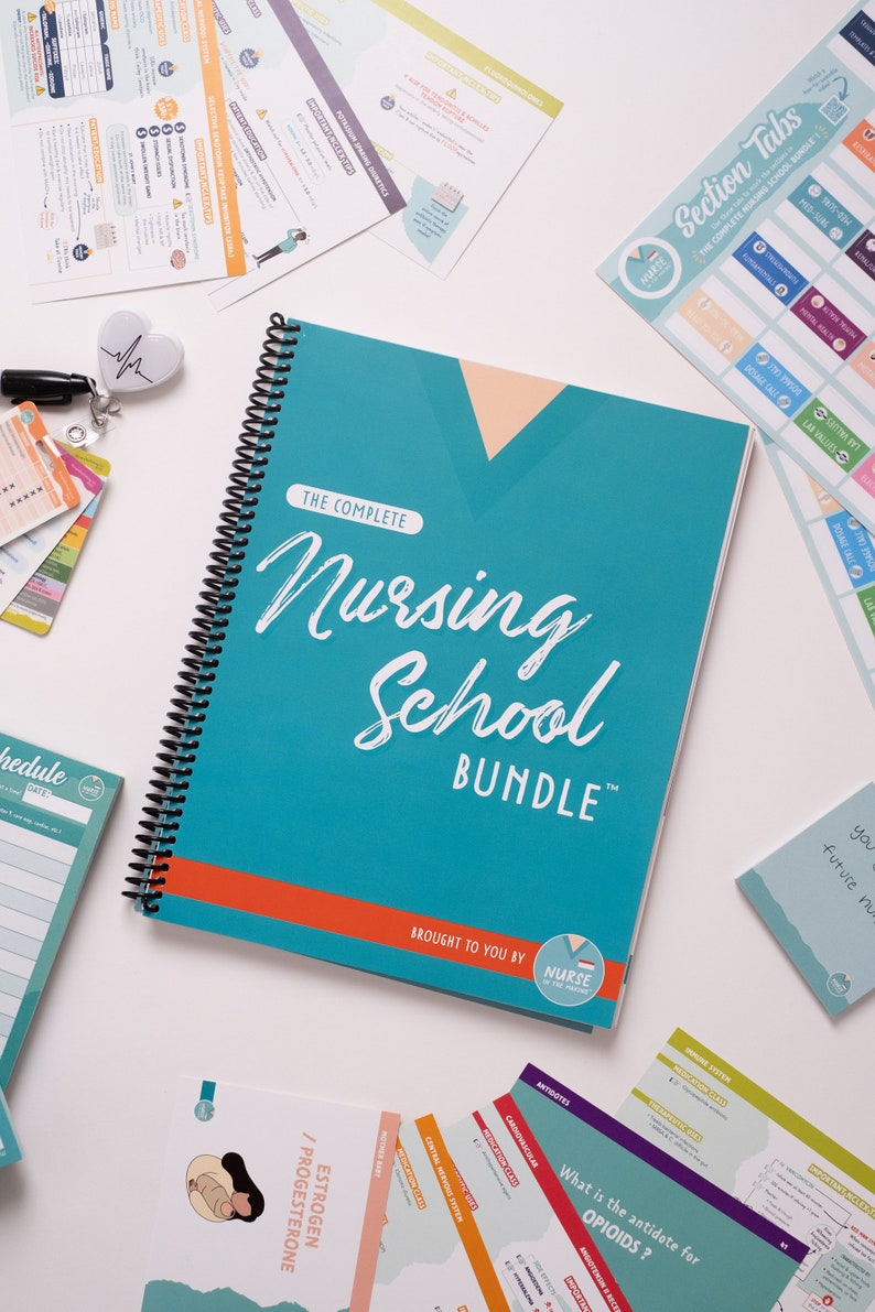 The complete nursing school bundle 220 pages printed etsy