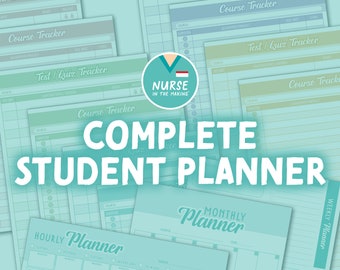 Complete Student Planner | 13 pages | Nursing Notes | Digital Download Only