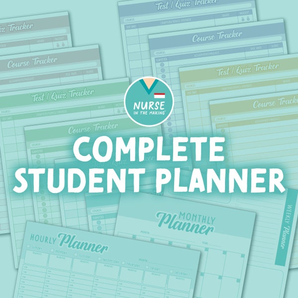 Complete Student Planner | 13 pages | 2023 Edition | Nursing Notes | Digital Download Only
