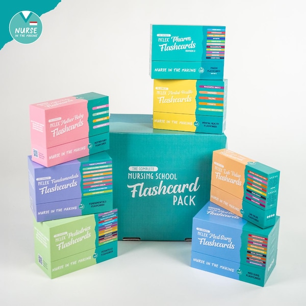 The Complete Nursing School Flashcard Pack