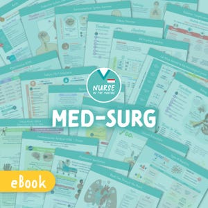 Guide d'étude Med Surg | 128 pages | Édition 2025 | Notes d'allaitement | eBook