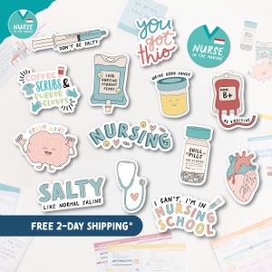 Nursing Sticker Bundle (14 Stickers)