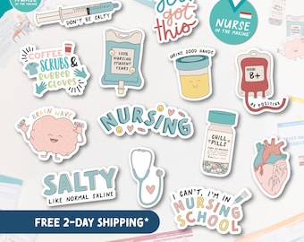 Nursing Sticker Bundle (14 Stickers)