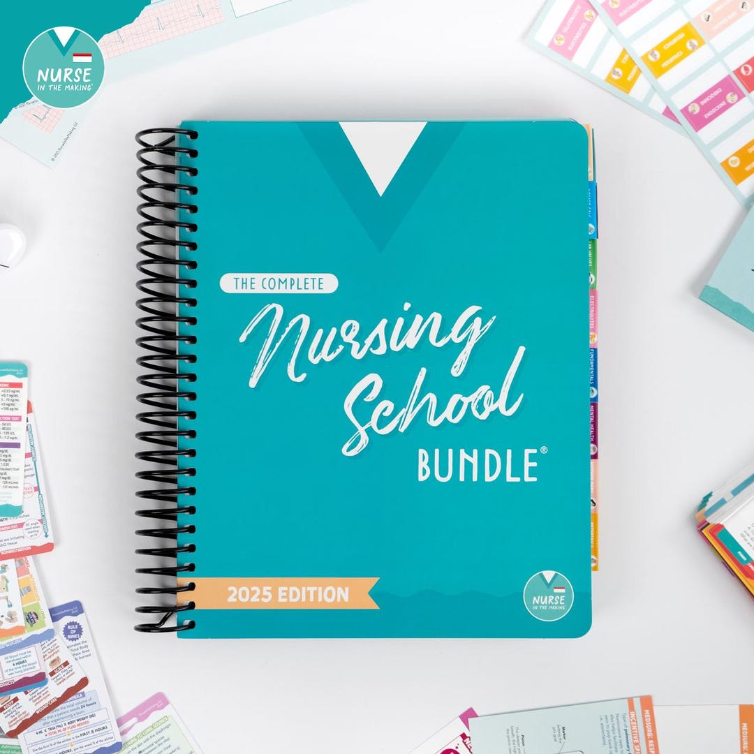 The Complete Nursing School Bundle® 2025 Edition Spiral Bound Etsy