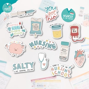 Nursing Sticker Bundle (14 Stickers)