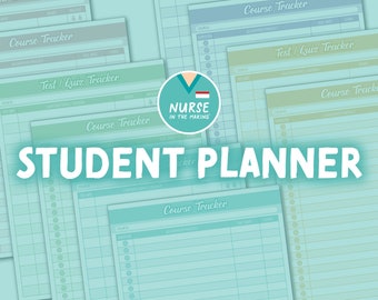 Student Planner | Test + Assignment Tracker | 10 Pages | 2023 Edition | Nursing Notes | Digital Download Only