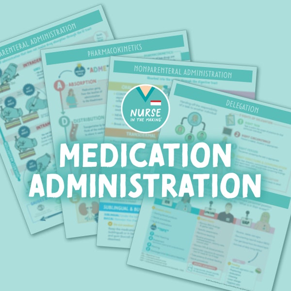 Guide d'étude sur l'administration des médicaments | 4 pages | Édition 2023 | Notes de soins infirmiers | Téléchargement numérique uniquement