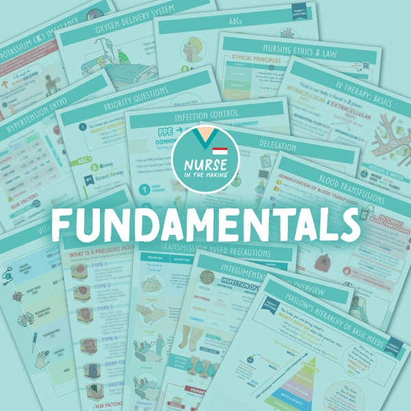 Fundamentals of Nursing Study Guide | 27 Pages | 2023 Edition | Nursing Notes | Digital Download Only