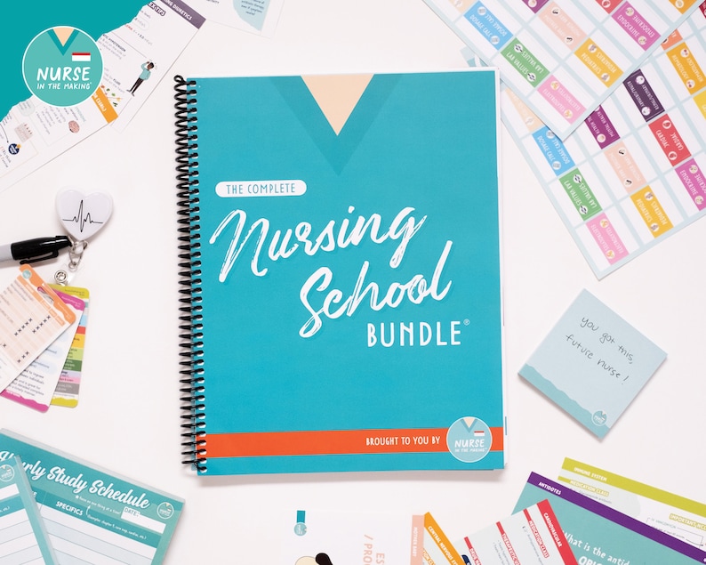 The Complete Nursing School Bundle\u00ae  | 220+ pages  | PRINTED & SHIPPED