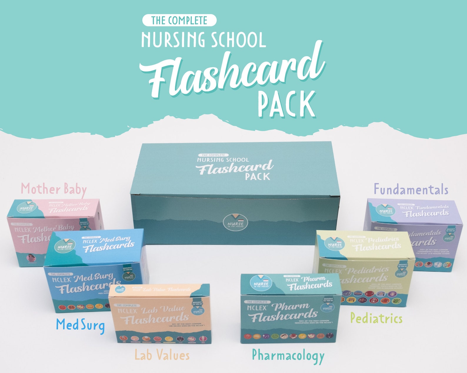 The Complete Nursing School Flashcard Pack Etsy