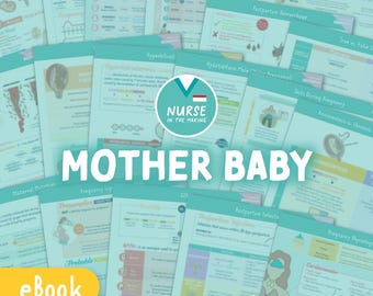 Mother Baby Study Guide | 38 pages | 2026 Edition | Nursing Notes | eBook