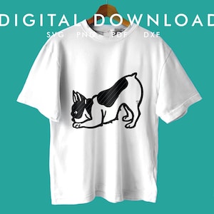 Boston Terrier SVG: Dog Breed, Cut Files, Cricut, Silhouette, Vector, Laser Cut, DXF, Paper Cut, Clip Art, Digital Art, Printable