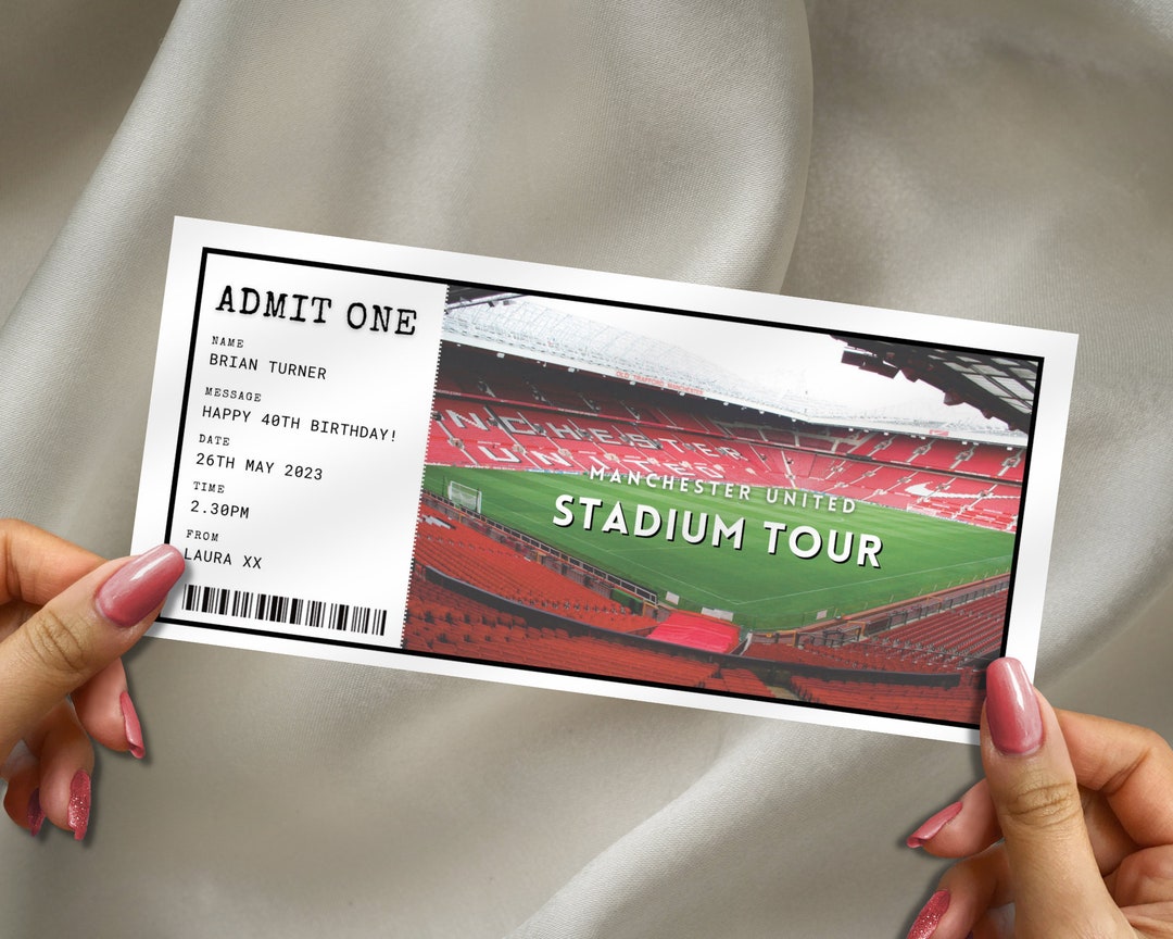 Personalised Football Gift Ticket ,surprise Gift ,football Ticket