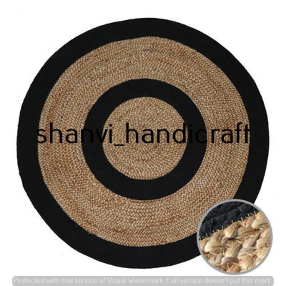 Indian Hand Woven Round Rug Round Yoga Mat Bohemian Round Rug Etsy