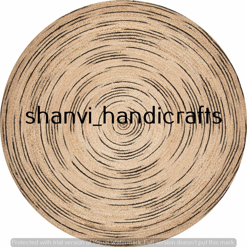 Buy Handmade Indian Braided Rag Rug Round Floor Rug Jute Natural Online