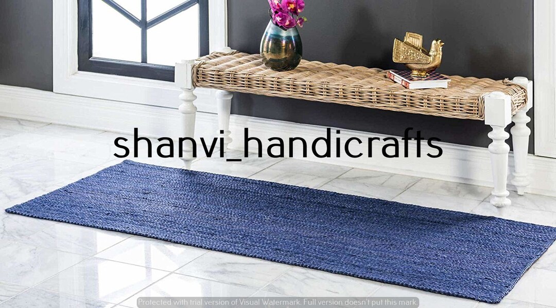 Jute Hallway Runner Carpet Natural Indian Braided Jute Rug Rag Etsy