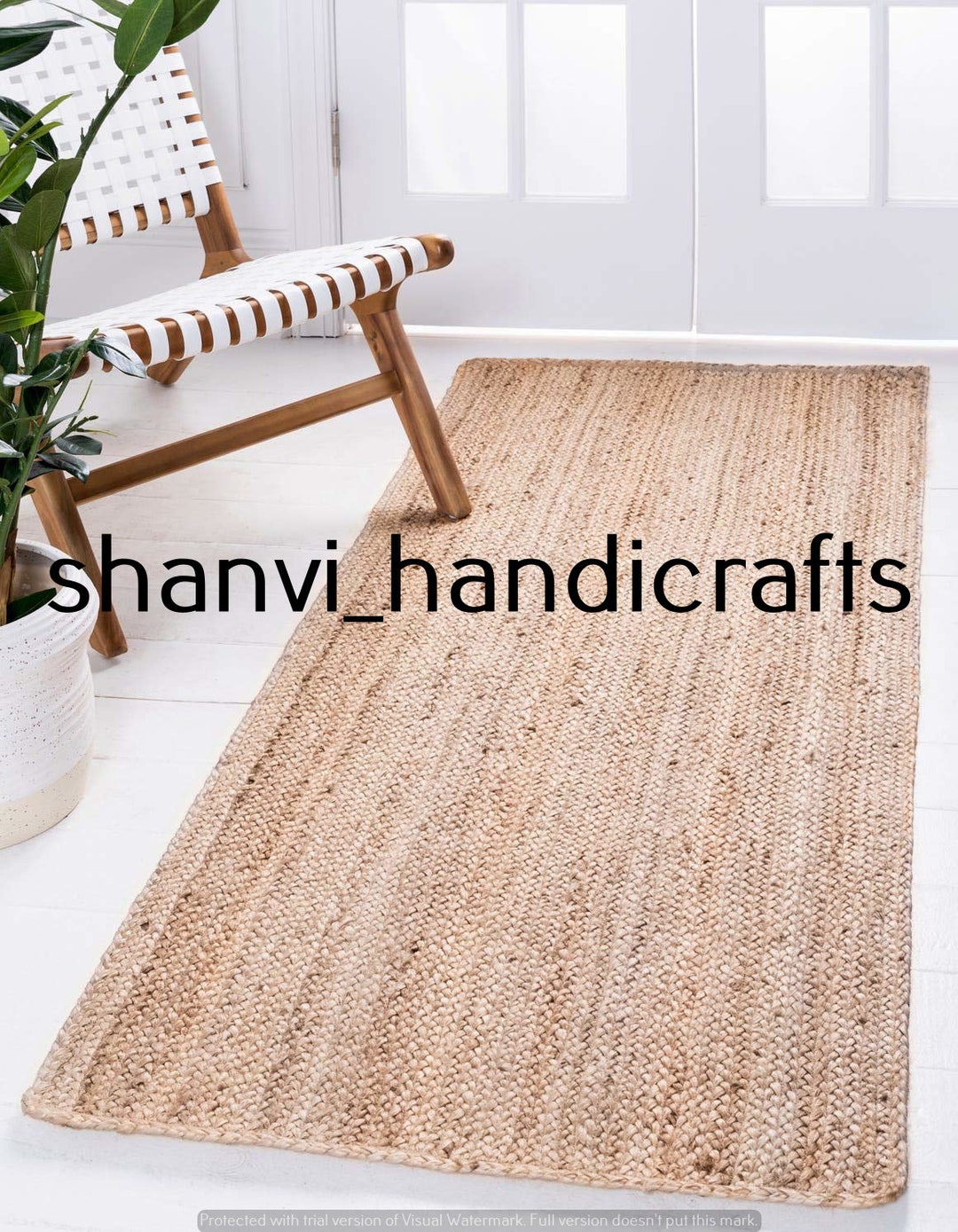 Natural Jute Rug Runner Indian Braided Floor Rug Handmade - Etsy