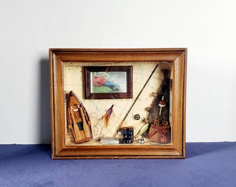 Vintage Man Cave Shadow Box Etsy