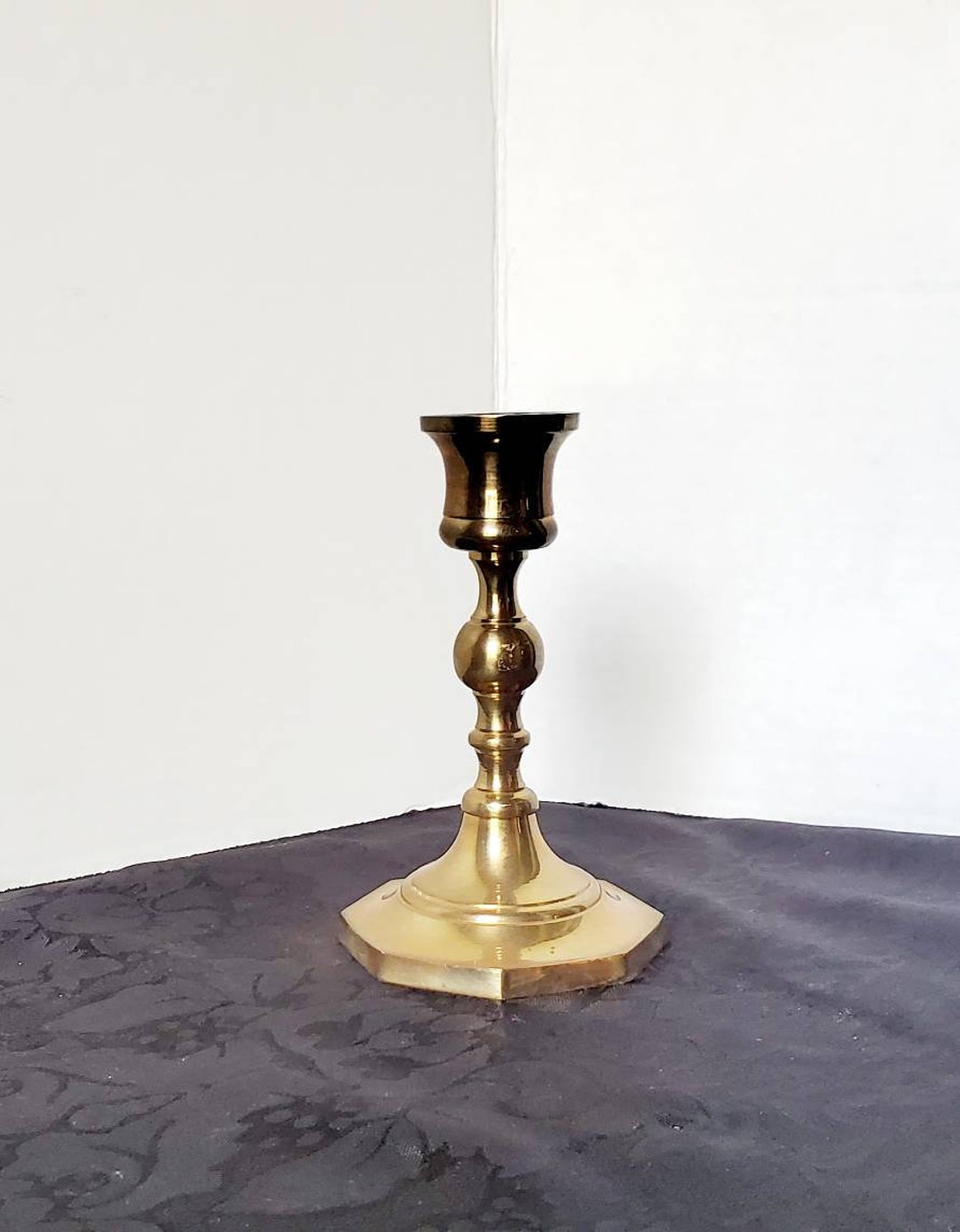 Vintage Decorative Crafts Inc Brass Candlestick Made in India Etsy