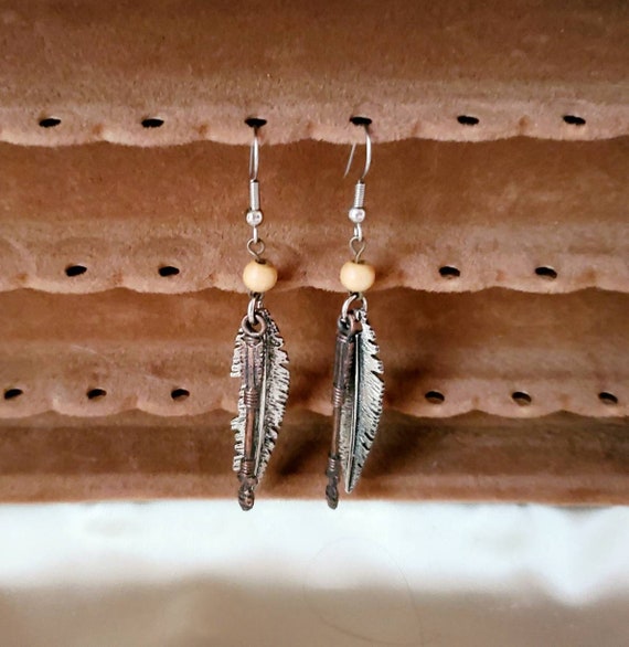 Feather and Arrow Dangle Earrings