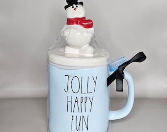 Rae Dunn Frosty The Snowman Mug With Lid Artisan Collection by Magenta 202