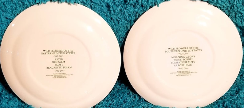 Wildflowers of the United States set of 4 Avon plates