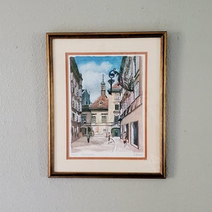 Vintage WIEN Schonlaterngasse by E. Premauer 16&quot; x 13&quot; Art Print