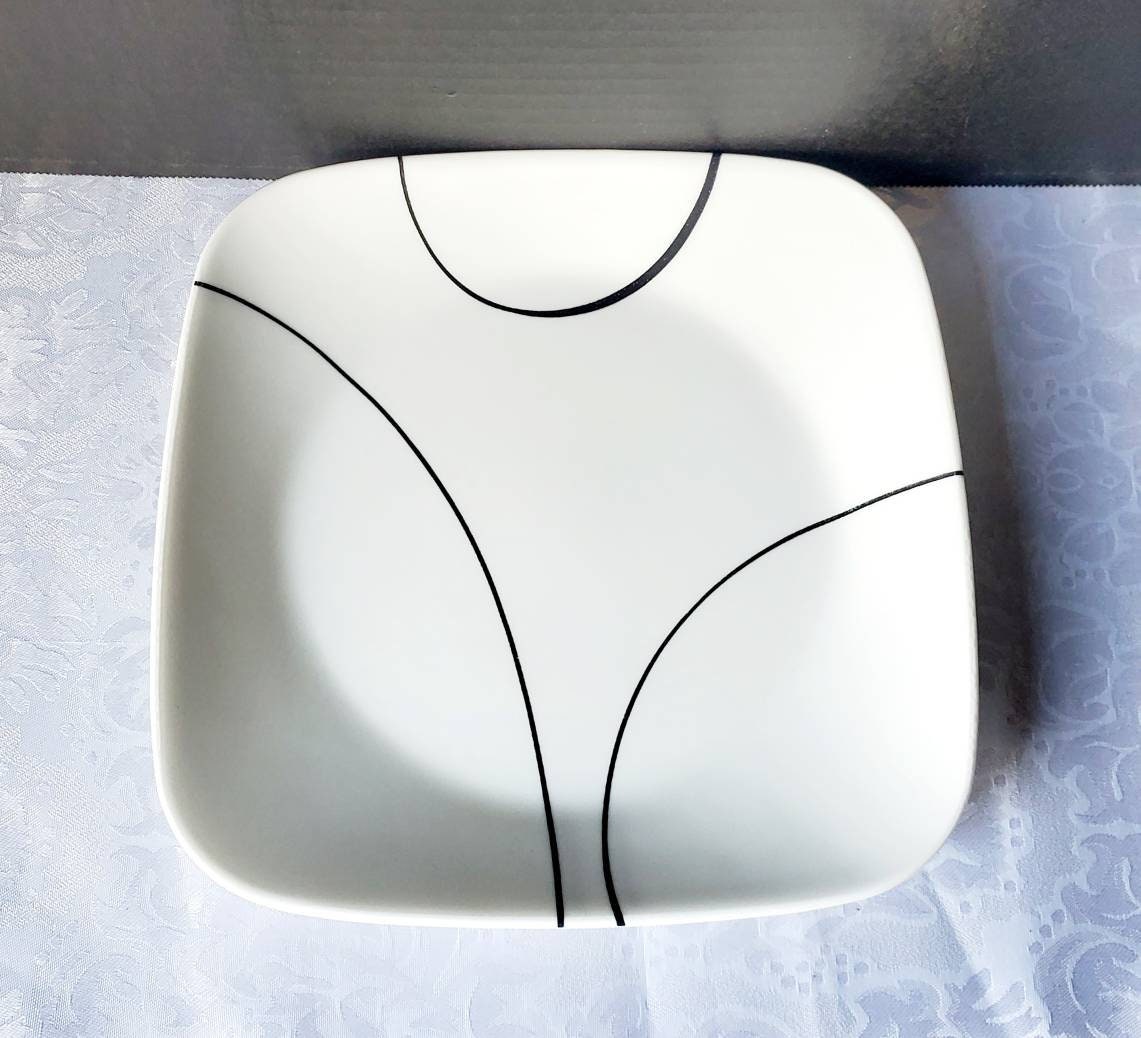 Corelle Simple Lines Square 9 Plates Set of 2 Etsy