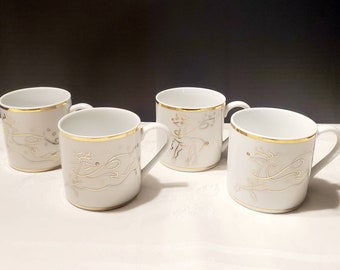 The Rudolph Co. Porcelain 10 oz. Mugs - Set of 4 Mugs