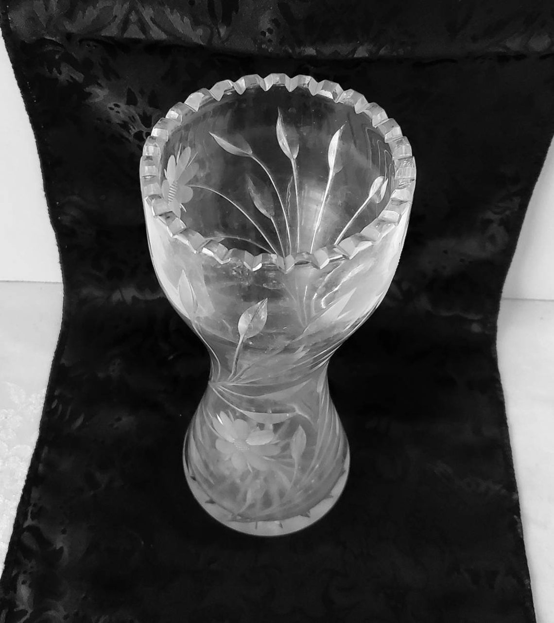 Antique American Brilliant 10 Cut Glass Daisy Vase Etsy