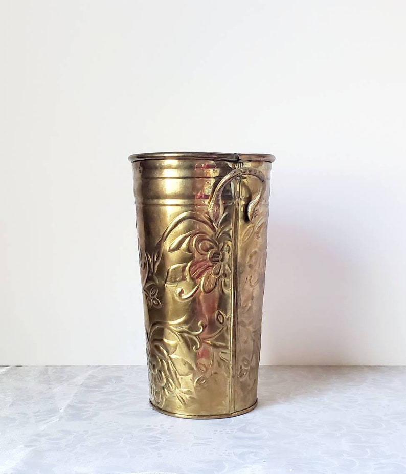 Vintage Hosley Solid Brass Decorative Planter