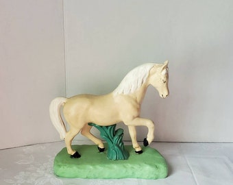 Antique Chalkware Horse Statue