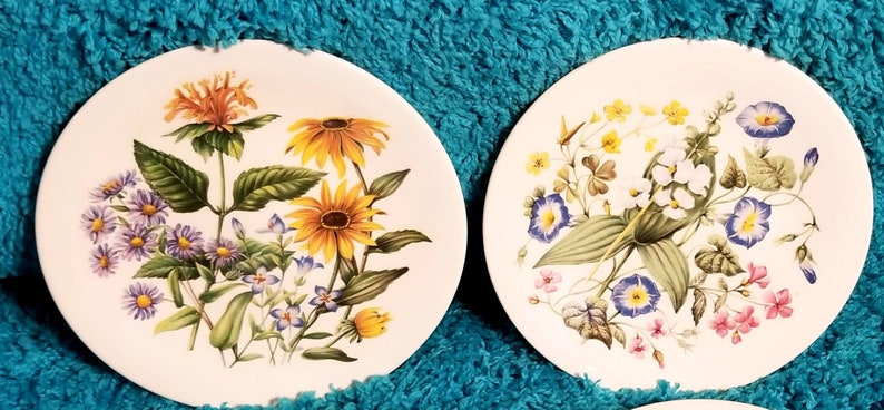 Wildflowers of the United States set of 4 Avon plates
