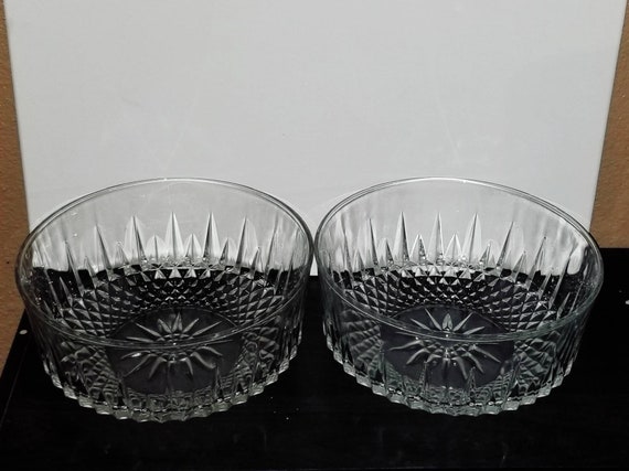 Arcoroc Crystal Bowls Made In The Usa Set Of 2 Etsy
